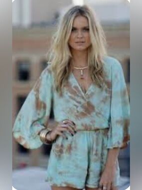 California Moonrise tie-dye romper S
